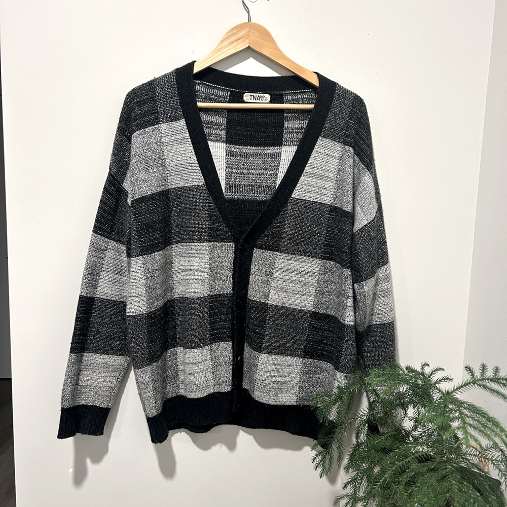 TNA Button Up V Neck Cardigan